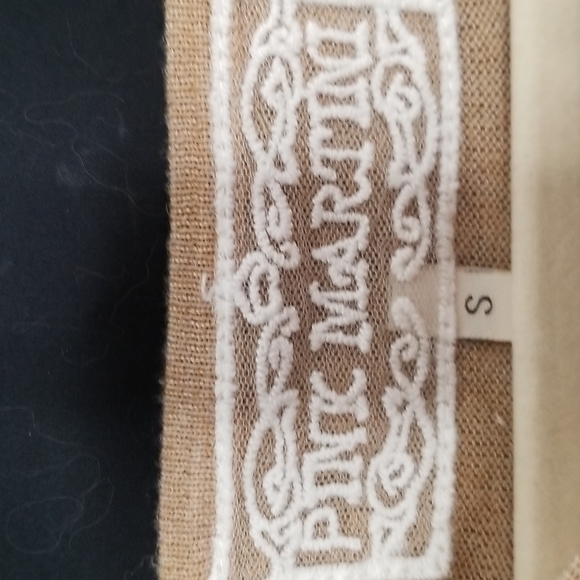 Pink Martini Tan High/Low Thin Summer Sweater Size Small - Picture 3 of 4